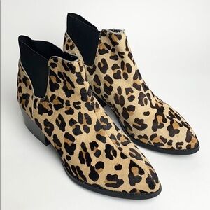 STEVE MADDEN Palace Calf Hair Leopard Booties 7.5B